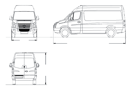 Volkswagen crafter размеры